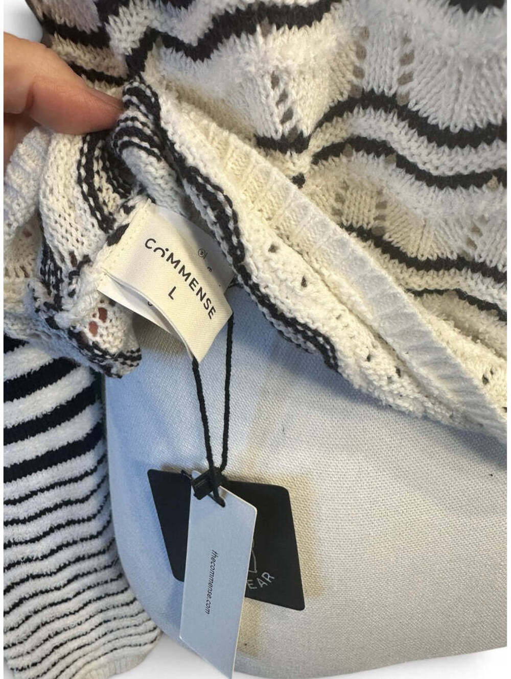 Commense Stripe Sweater SWT - Size Large - Picture 2 of 4